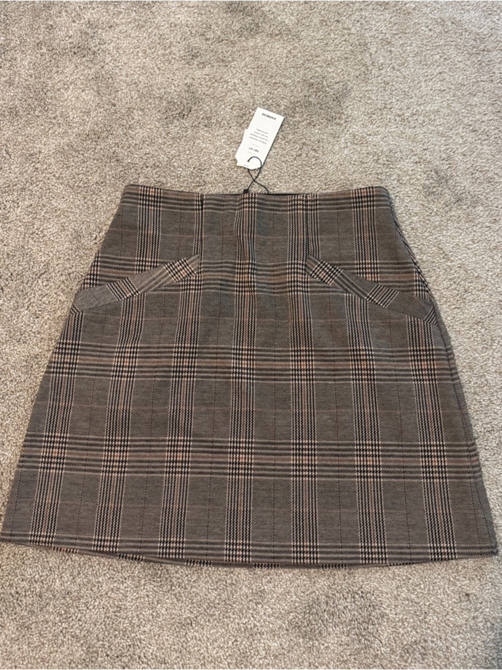 Plaid A-Line Mini Skirt - Express